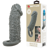 Pretty Love Realistic Male Penis Sleeve Black Penis Sleeves and Extenders